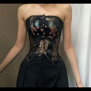 Strapless prom corset top in a sizes M